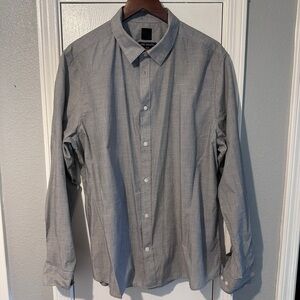H&M Men's Casual Gray Button-Down Shirt
